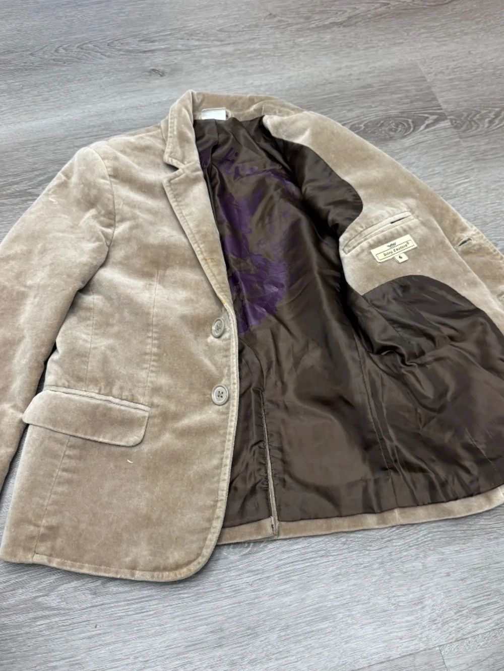Juicy Couture Beige Velour Blazer Jacket